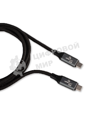 Кабель USB4.0 Cablexpert CC-USB4-CMCM-BR-1.8M, Type-C/Type-C, 5А, 240Вт, PD3.1/QC4.0, 40Gbps, медь, Pro, 1.8м, черный, пакет