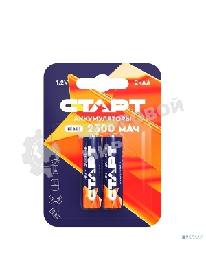 Аккумуляторы СТАРТ HR6 AA 2300mAh Ni-MH BL2 24/384, AA, 2300 мАч, 2 шт. в блистере