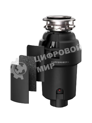 Измельчитель пищевых отходов Kuppersberg WS 550 B, High-Tech, мощность 550 Вт, 3400-3800 об/мин, защита от перегрева, авто выключение, DC мотор, шумоизоляция, уровень шума 70 дБ, черный