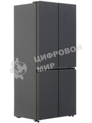 Холодильник Бирюса CD 496 TCG текстурированное серое стекло трехкамерный 334/162л морозилка снизу, NoFrost, Side by Side