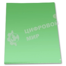 Папка-уголок Бюрократ -E310/1GR A4, пластик, 0.18мм, зеленый