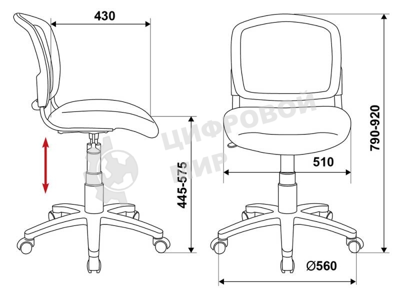 Кресло детское Бюрократ CH-W296NX белый TW-15 Neo Grey сиденье серый, сетка/ткань, крестов. пластик, пластик белый