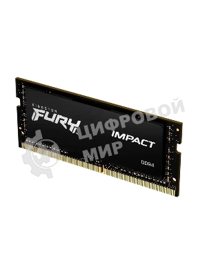Оперативная память Kingston Fury Impact, DDR4, 16GB (1x16GB), 3200MHz, CL20, SO-DIMM