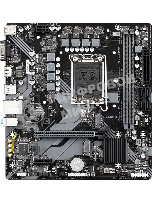 Материнская плата GIGABYTE B760M H DDR4, LGA1700, Intel B760, 2xDDR4, 4xSATA, 2xM.2, 1xPCIe 4.0 x16, 1xPCIe x1, HDMI, D-Sub, 1x1Gb LAN, 3x3.5 мм, 7.1, microATX