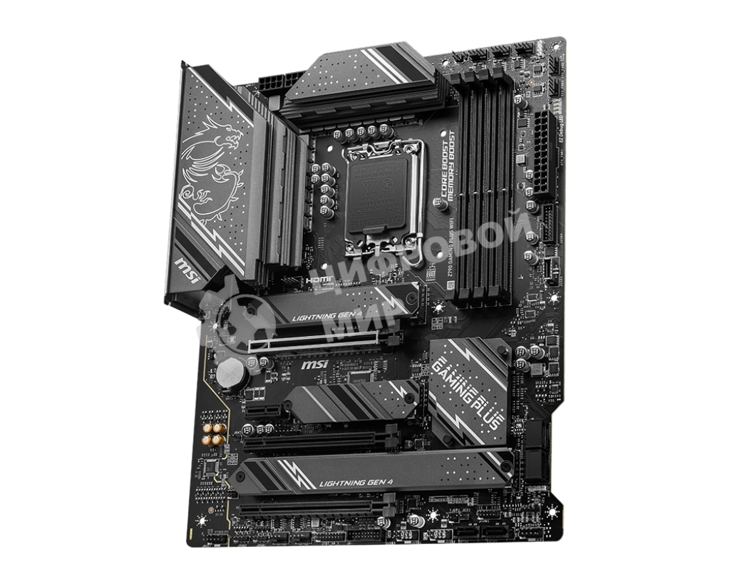 Материнская плата MSI Z790 GAMING PLUS WIFI, LGA 1700, 4xDDR5, 1xPCIe 5.0 x16, 1xPCIe 4.0 x16, 4xM.2, 6xSATA, 1xHDMI, 1xDP, 2.5 Gigabit Ethernet, 7.1 аудио, ATX