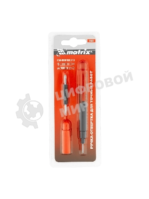 Ручка-отвертка с комбинированными битами Matrix для точных работ, PH0, PH000, SL1.5, SL3 CrV