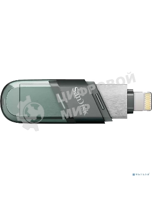 Флешка USB Sandisk 128Gb iXpand Flip SDIX90N-128G-GN6NE USB3.1 зеленый/серебристый