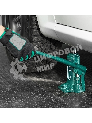 Домкрат гидравлический Сибртех бутылочный, 5т, 180-340 мм, в пластиковом кейсе