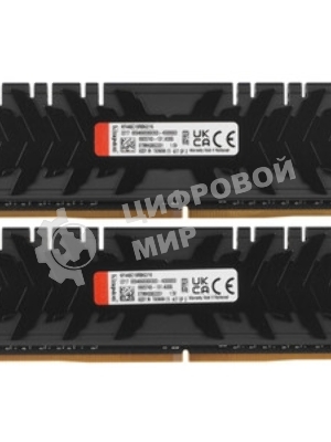 Оперативная память Kingston Fury Renegade, DDR4, 16Gb (1x16GB), 4000MHz, CL19, DIMM, с радиатором, черный