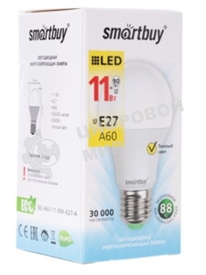 Светодиодная лампа Smartbuy-A60-11W/3000/E27
