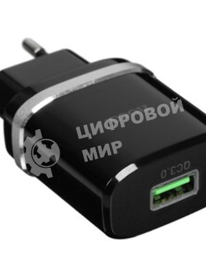 Сетевое зарядное устройство + Кабель Type-C 1m/ QC 3.0/ HOCO HC-16309 C12Q/ 1 USB/ Выход: 5V_9V_12V, 18W, белый