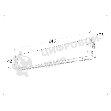 Управляемый светодиодный светильник для шинопровода Magnetic Ambrella light GL1301 WH белый IP20 12W 3000K-6400K 220V 24° 232*25*42 (Без ПДУ)