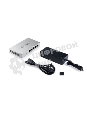Коммутатор ZYXEL GS1200-5HPV3-EU0101F, 5×1 Гбит/с, 4×PoE+, 68 Вт, управляемый