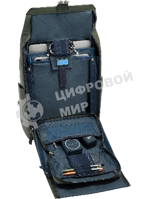 Рюкзак мужской Piquadro Tebe CA7158W144/VE хаки натур.кожа