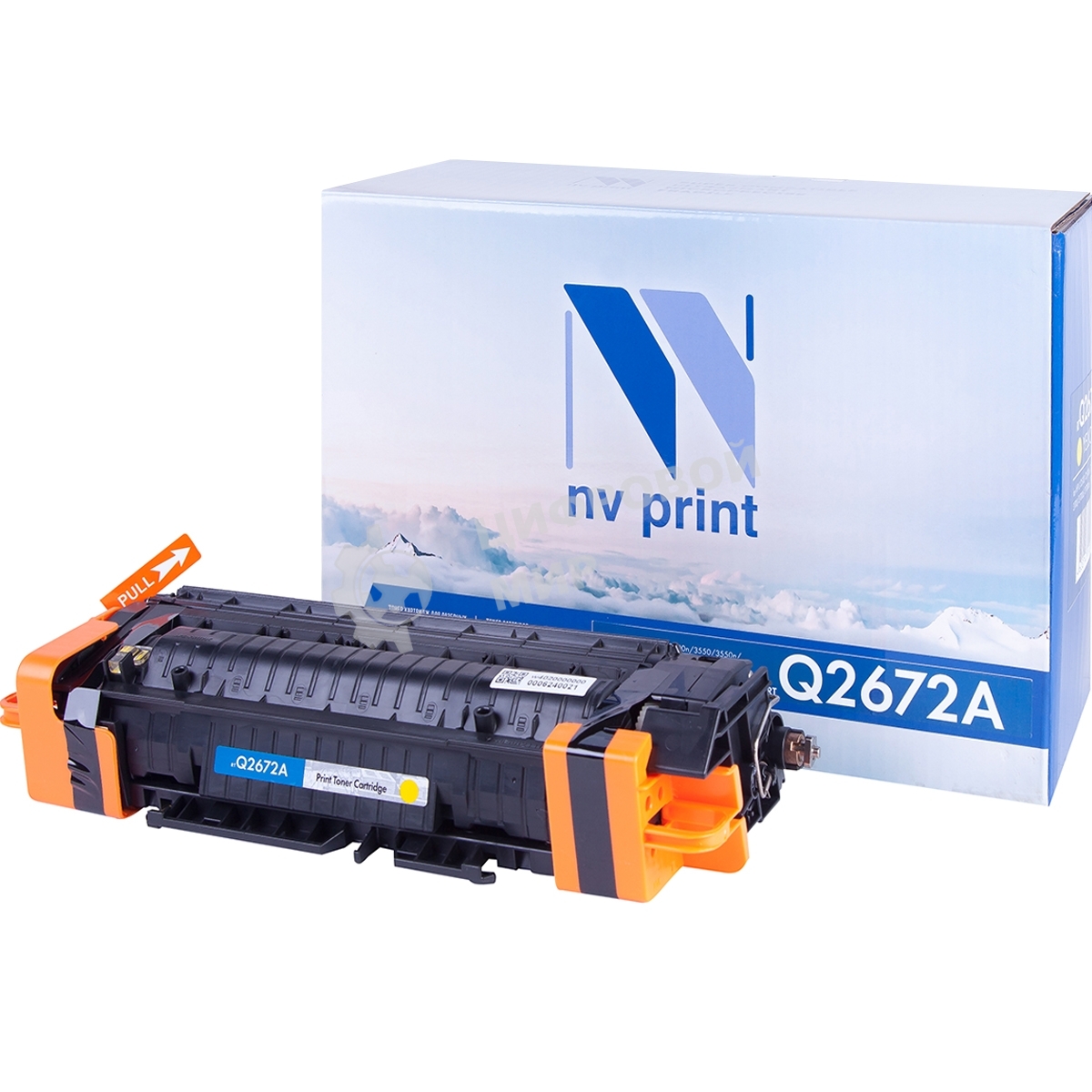 Картридж NV Print совместимый HP Q2672A Yellow для LJ Color 3500/3550/3700 (4000k)