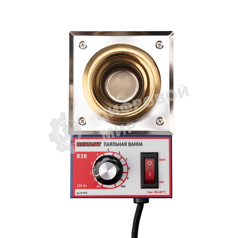 Паяльная ванна Rexant, модель R38, 100 Вт, ø 38 мм, 200-480 °C