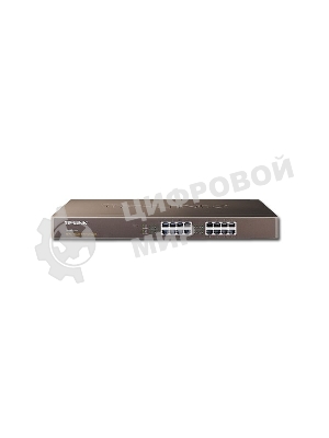 Коммутатор TP-Link SMB TL-SG1016 Коммутатор 16-port Gigabit Switch, 1U 19-inch rack-mountable steel case