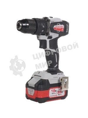 Дрель-шуруповерт ИНТЕРСКОЛ DAU-13/36V 50, 36 В, 2 Ач, 50 Нм, бесщеточный, ударный