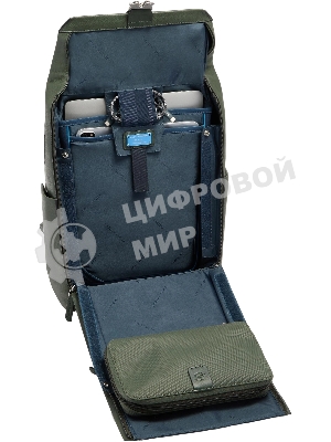 Рюкзак мужской Piquadro Tebe CA7158W144/VE хаки натур.кожа