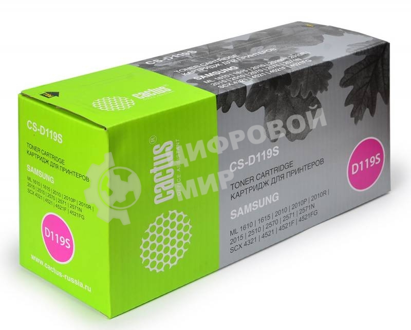 Картридж лазерный Cactus CS-D119S черный (2000 стр.) Samsung ML-1610/1615/1620/1625 ML-2010/2015/2020/2510/2570/257