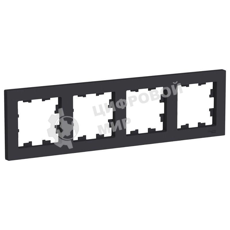 Рамка 4-м AtlasDesign универс. карбон SchE ATN001004