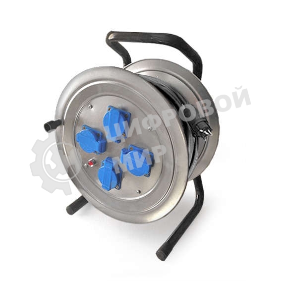 Удлинитель Союз ТМ сил. на металл. катушке с 4 гн. 4000 Вт з/к КГ IP-44 30 м 481S-4003