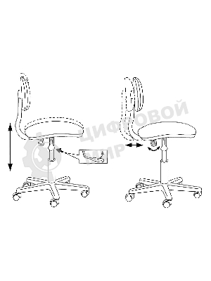 Кресло Бюрократ CH-1201NX черный, ткань, 100 кг