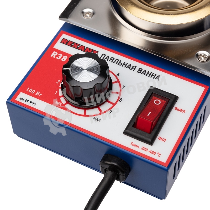 Паяльная ванна Rexant, модель R38, 100 Вт, ø 38 мм, 200-480 °C