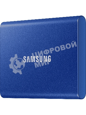 Внешний SSD Samsung T7, 2TB, USB 3.2 Gen 2 Type-C, R/W 1050/1000, синий