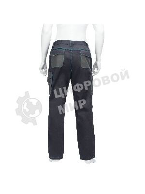 Брюки профессиональные рабочие, 97% хлопок 3% спандекс, XXL Gross