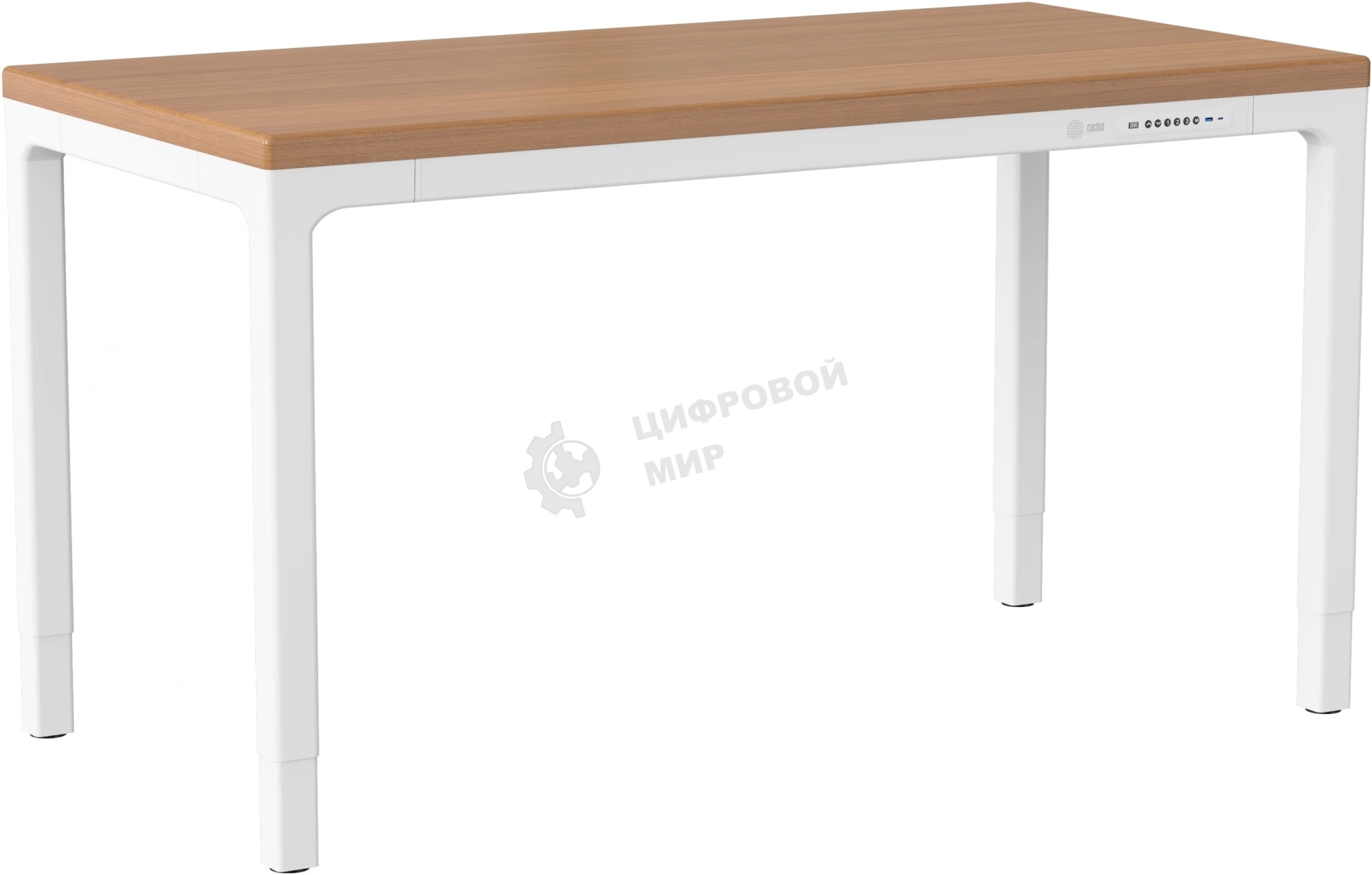 Стол компьютерный Cactus CS-ET-WWD столешница МДФ, белый дуб молочный каркас белый