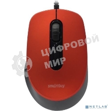 Мышь проводная беззвучная Smartbuy ONE 265-R красная, 40 SBM-265-R