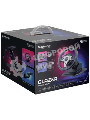Игровой руль Defender Glazer черный