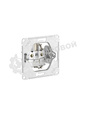 Розетка AtlasDesign 16А с заземл. быстрозажим. клем. механизм белый SE ATN000143S