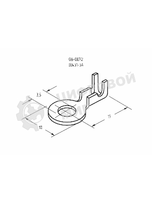 Наконечник кольцевой Rexant, ø3.5 мм, 0.5-0.8 мм² (НК 3-0,5-0,8)