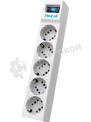 Сетевой фильтр ZIS PILOT Surge protector Pilot SG5 5 outlets (GP), 10A/2.2kVt, automatic circuit-breaker, 3 m