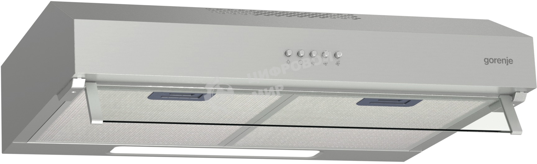 Вытяжка подвесная Gorenje WHU629EX/M нержавеющая сталь, 60 см, 249 м³/ч, 67 дБ