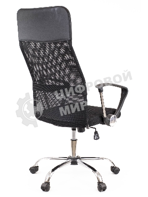 Кресло офисное Everprof Ultra T черный (Акриловая сетка, ткань, хром, ролики, ТопГан)