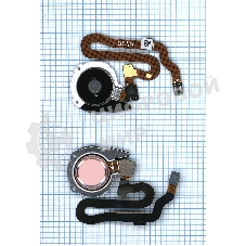 Кнопка HOME в сборе с механизмом и шлейфом для Huawei Honor 8, розовая