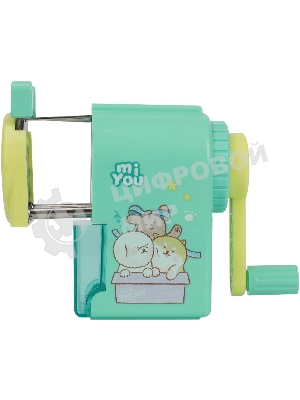 Точилка для карандашей механическая Deli E0641 miYou, 1 отверстие, пластик, ассорти