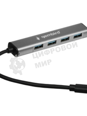 USB-концентратор Gembird UHB-C474, USB Type-C, 4хUSB, USB Type-C
