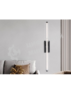 Настенный светодиодный светильник Ambrella light FL6112 BK черный 9W 3000K-6400K 410*40*80