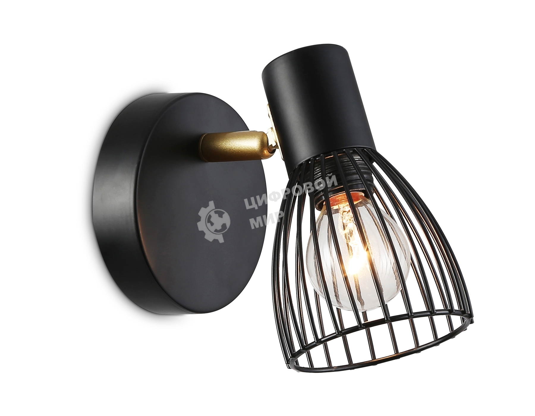 Светильник Ambrella light TR8659 BK/GD черный/золото E14 max 60W 160*100*145
