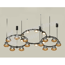 Светильник Ambrella light XR92092000/22 SBK/PYG/CL черный песок/золото желтое полированное/прозрачный GX53