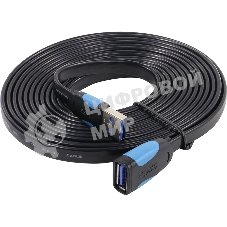 Кабель-удлинитель Vention USB 3.0 AM/AF - 3 м плоский VAS-A13-B300