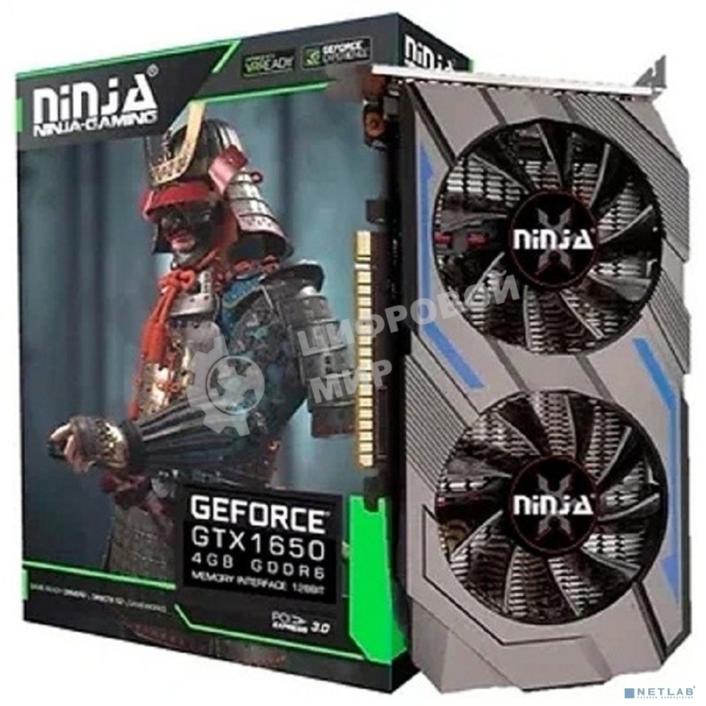 Видеокарта Sinotex Ninja GTX1650 NK165DF46F PCIE (896SP) 4G 128BIT GDDR6 (DVI/HDMI/DP)