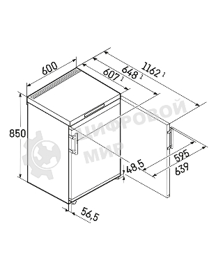 Морозильная камера Liebherr FNsddi 1624-20 001, нержавеющая сталь, 86 л, 4 ящика