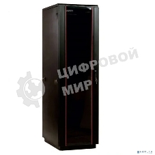 Шкаф ЦМО телекоммуникационный напольный 48U (800  1000) дверь стекло, черный