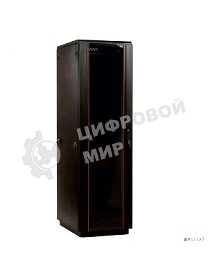 Шкаф ЦМО телекоммуникационный напольный 48U (800  1000) дверь стекло, черный