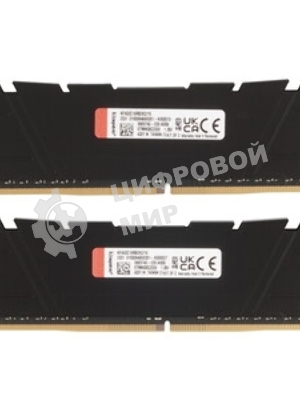 Оперативная память Kingston Fury Renegade, DDR4, 16GB (2x8GB), 3200MHz, CL16, DIMM, с радиатором, серый/черный
